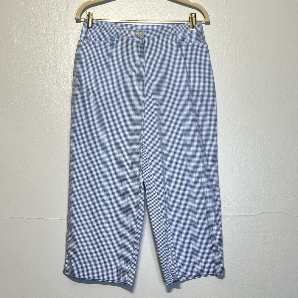 Lauren Ralph‎ Lauren Women's 8P Straight Leg Cropped Pants Gingham
